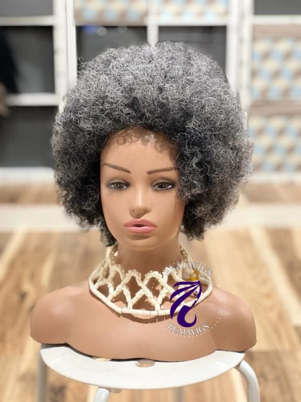 Ave – Afro Soft Wig with strands of gray (1)