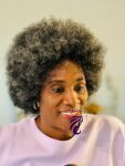 Ave – Afro Soft Wig with strands of gray (2)