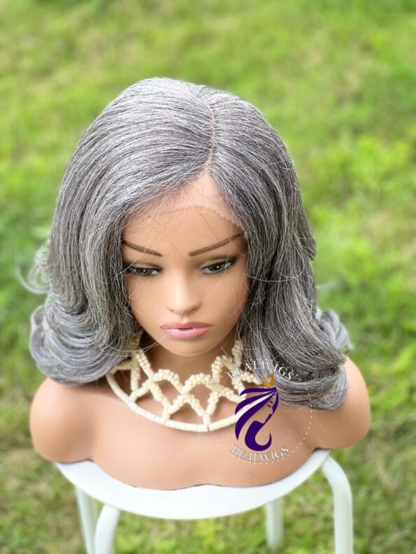 Steel Gray Lace Frontal Wig 2