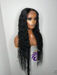 5×5 Swiss Transparent closure deep wave wig 1