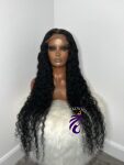 5×5 Swiss Transparent closure deep wave wig 1
