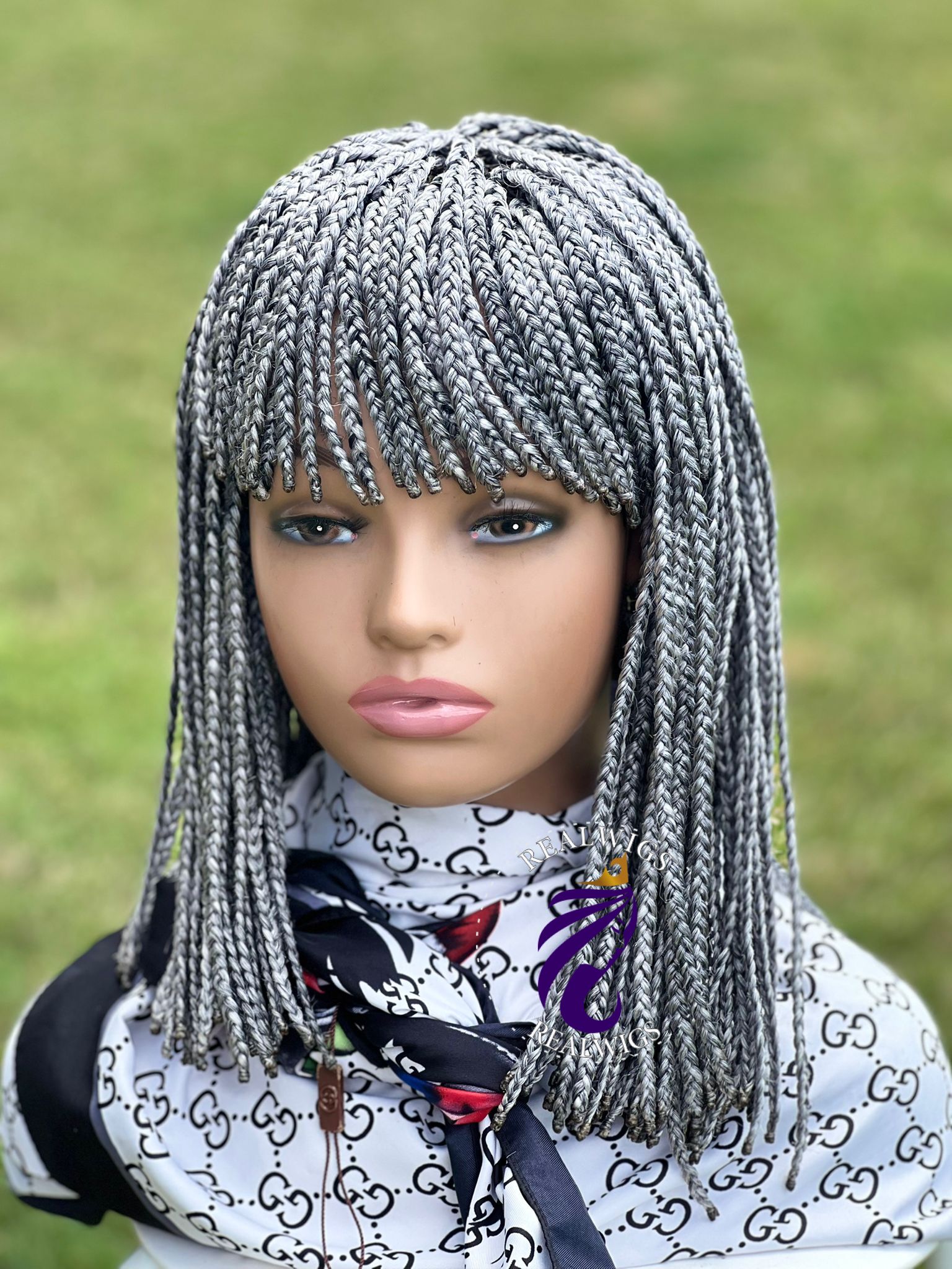 Braided Bang Wig (1) Braided Bang Wig 1