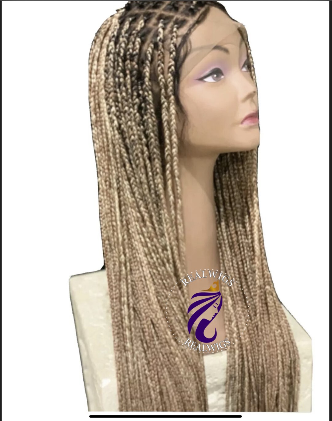 Golden Knotless Braids (2)