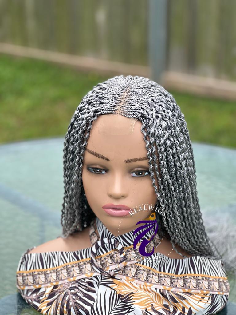 Gray - Handmade Watermelon Wig (1) Gray Handmade Watermelon Wig 1