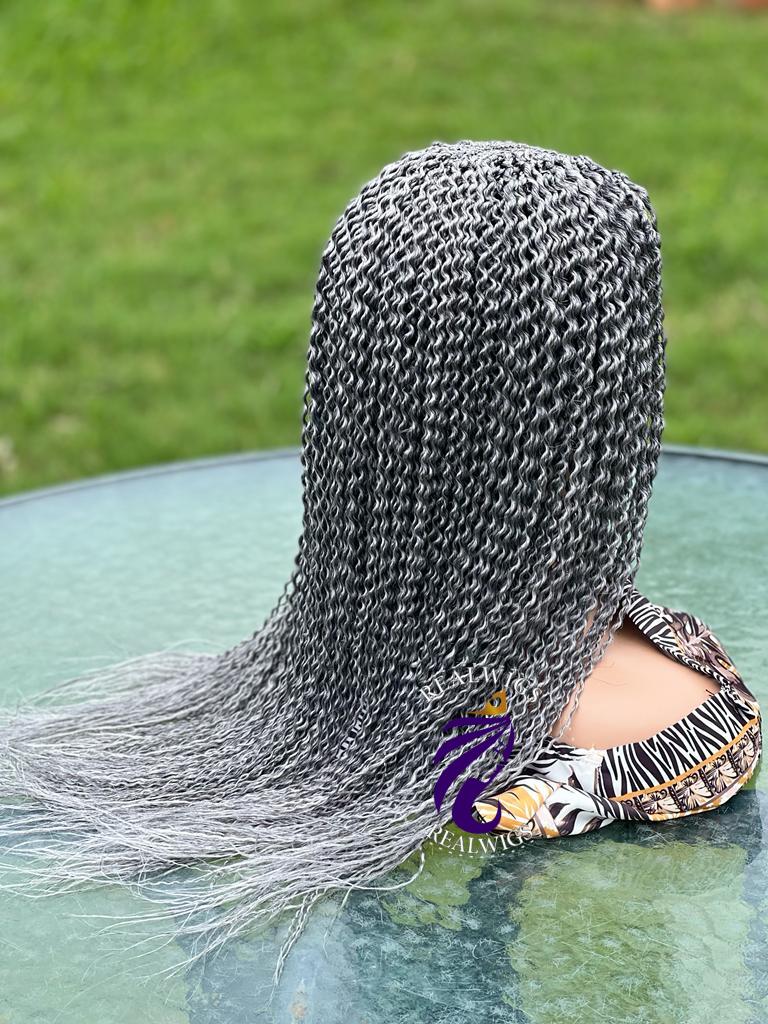 Gray - Handmade Watermelon Wig (4)