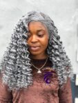 Ivy - Gray Curly Cornrow Side Part Wig 1 Ivy – Gray Curly Cornrow Side Part Wig (3)