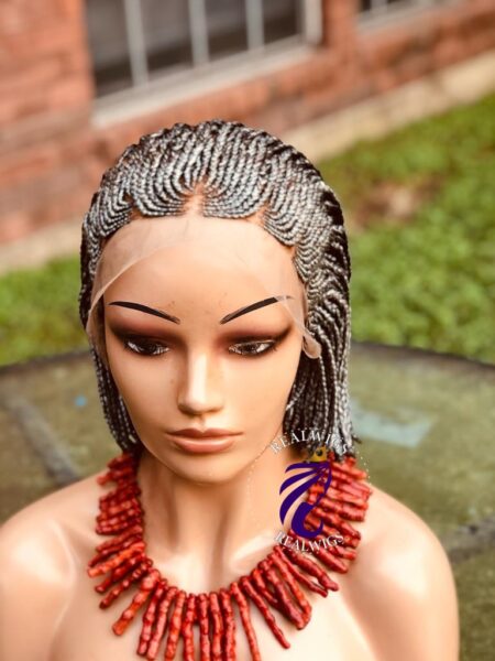 Patty - Lace Frontal Gray Short Bob Wig