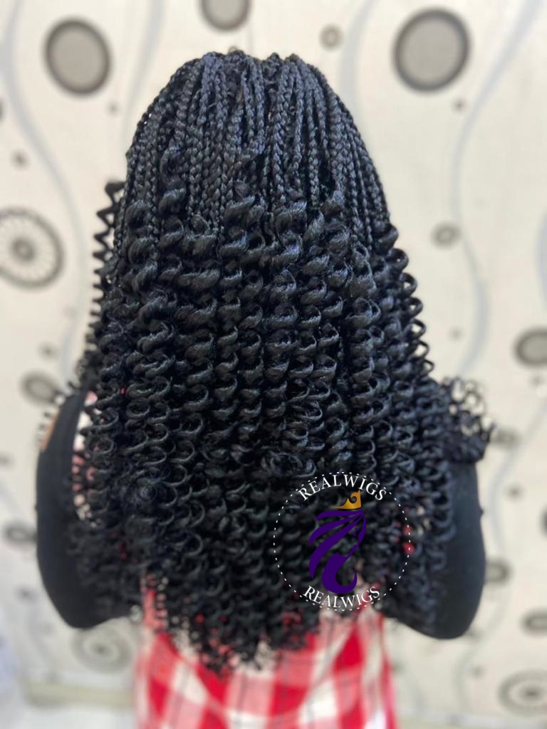 Rim - Handmade Pre-Looped Box Braids Curly Crochet Braids (3)