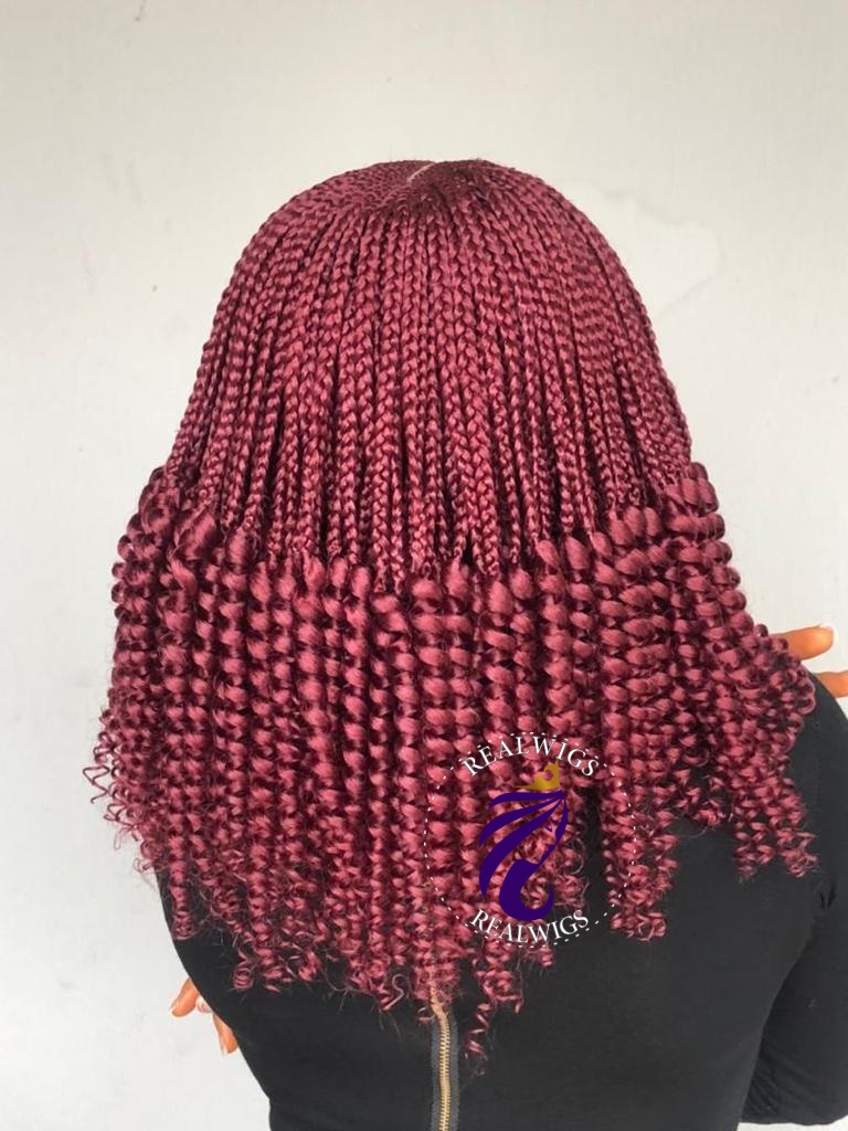 Tiara - Curly Burgundy Lace Closure Wig (2)