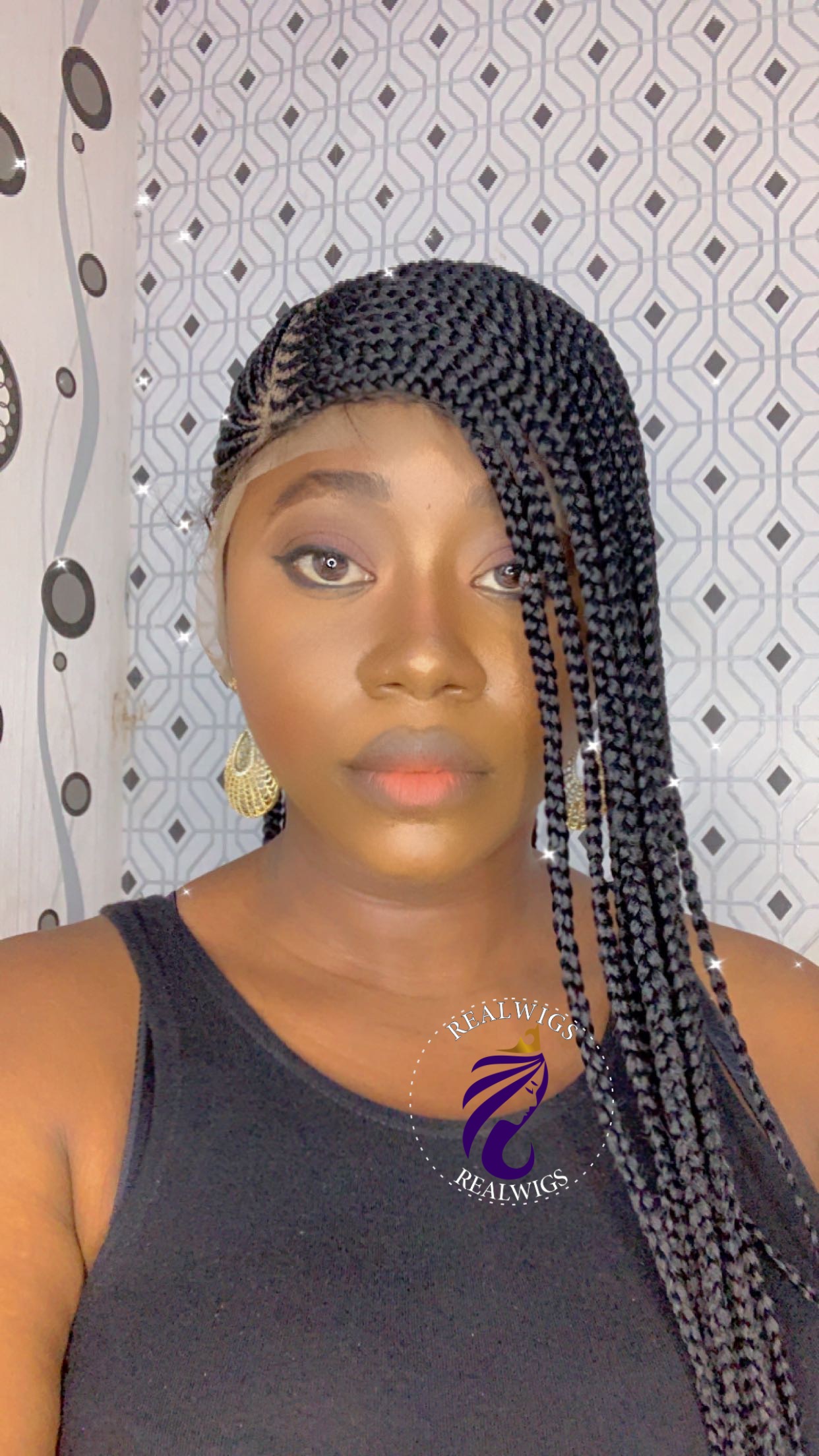 Braided Cornrow Up-do Style 001 Wig (SHUKU) 1 IMG-7976 (1)