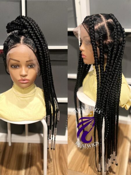 Ruth-beaded Jumbo Box Braids Wig