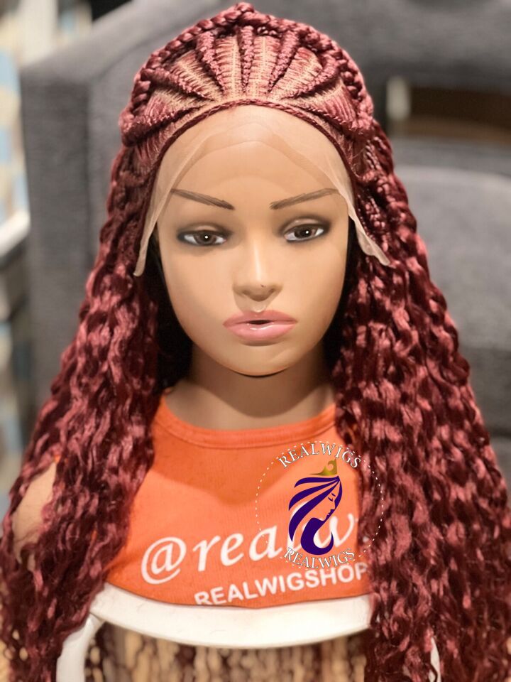 Cassidy-Cornrow Water Waves Wig