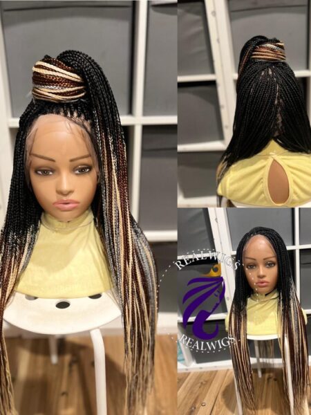 Nora-Braided Mixed Colour Ombre Wig