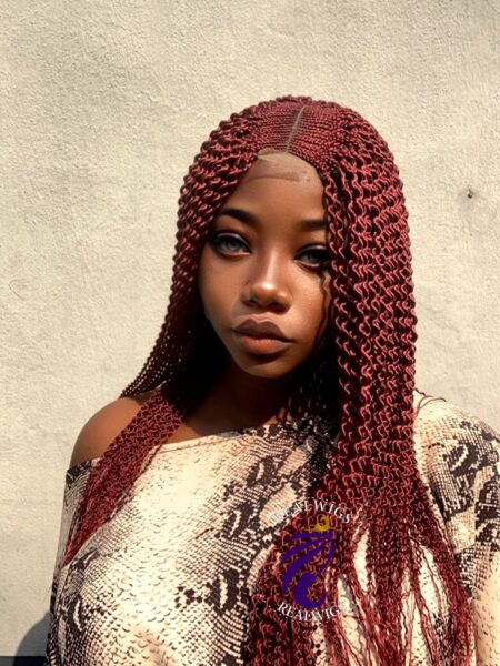 Cia- Braided Centre Part Wig
