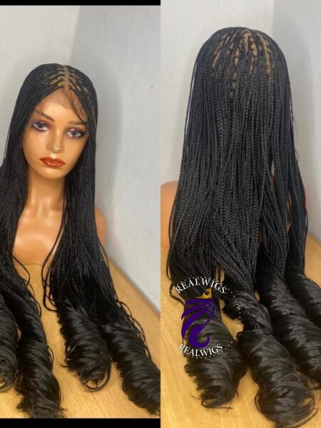 Vail-  Braided French  Curly Wig