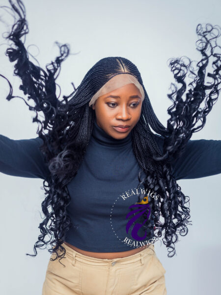 Jethro-Braided Cornrow With Curly Tips