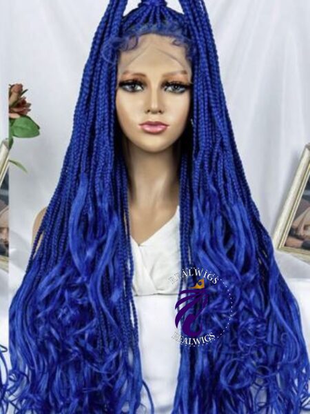 Isa- Medium Box Braids with curly tips
