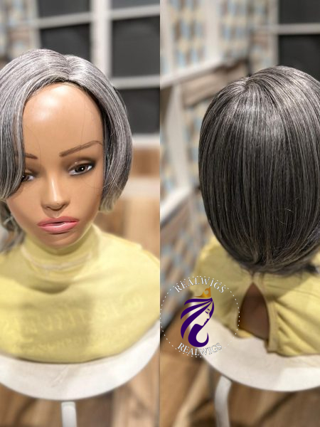 Evaluna- Human Hair Short Waves Wig