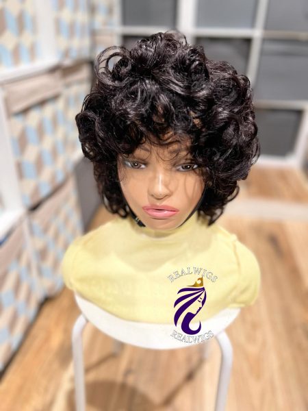 Cooks-Human Hair Bouncy Curls Wig
