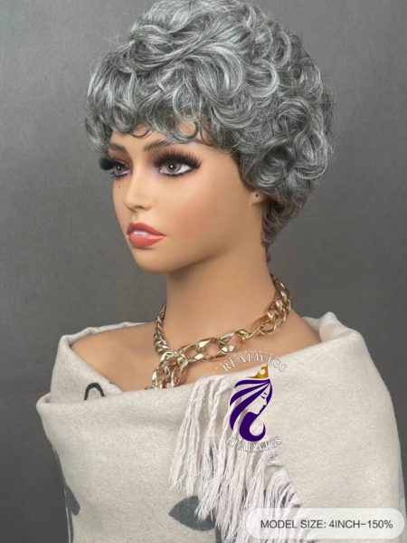 Barly- Human Hair Pixie Cut Wig