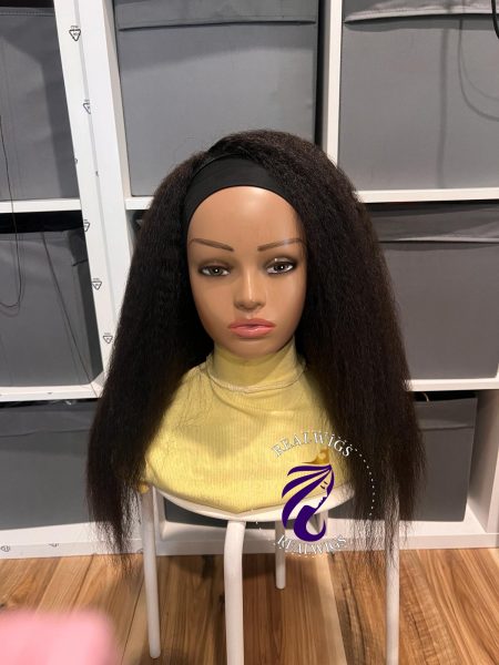 Patty- Band Human Hair Kinky Wig