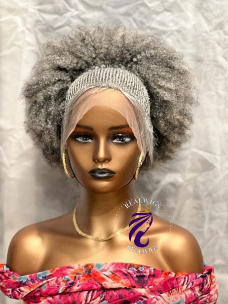 Mai - Half Cornrow Afro Wig