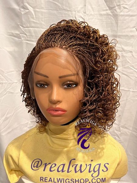 - Braided Micro Twist Curly Wig style 001