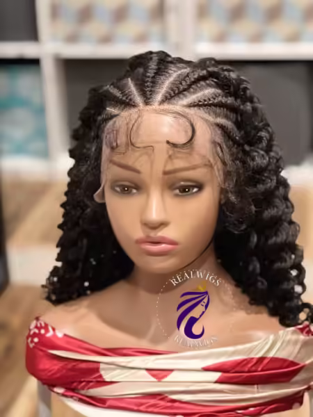 Sage- Half Stitch Cornrow Wig