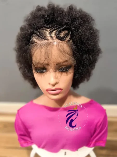 Dumi - Cornrow Afro Human Hair Wig